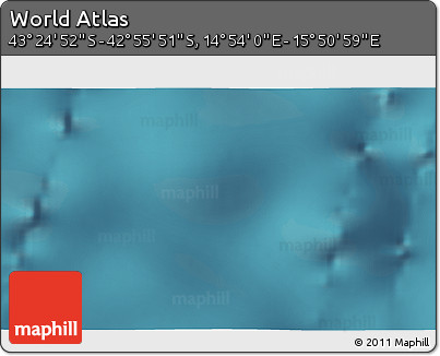 Satellite 3D Map of the Area around 43° 10' 22" S, 15° 22' 30" E