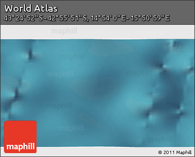 Satellite 3D Map of the Area around 43° 10' 22" S, 15° 22' 30" E
