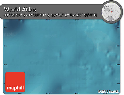 Satellite Map of the Area around 43° 10' 22" S, 163° 16' 30" E