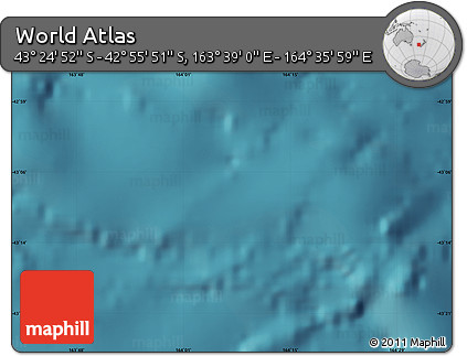 Satellite Map of the Area around 43° 10' 22" S, 164° 7' 30" E
