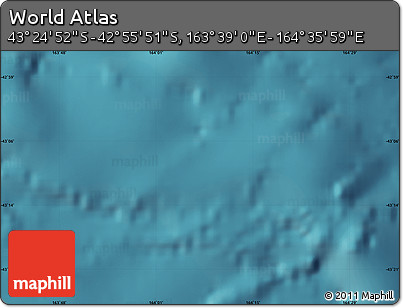 Satellite Map of the Area around 43° 10' 22" S, 164° 7' 30" E