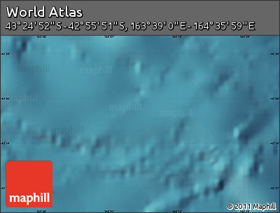 Satellite Map of the Area around 43° 10' 22" S, 164° 7' 30" E