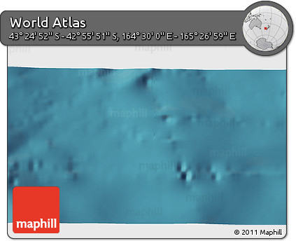 Satellite 3D Map of the Area around 43° 10' 22" S, 164° 58' 29" E