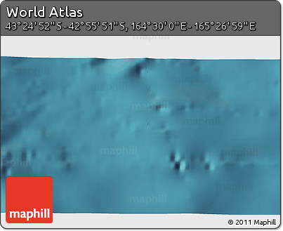 Satellite 3D Map of the Area around 43° 10' 22" S, 164° 58' 29" E