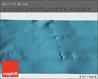 Satellite 3D Map of the Area around 43° 10' 22" S, 164° 58' 29" E