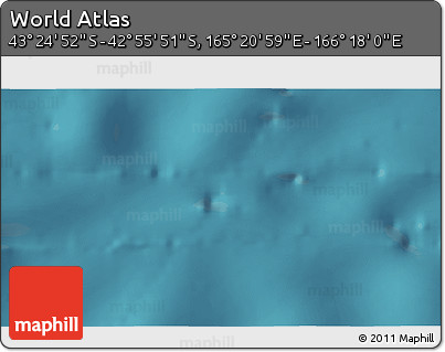Satellite 3D Map of the Area around 43° 10' 22" S, 165° 49' 29" E