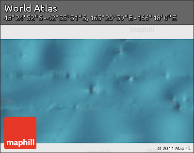 Satellite 3D Map of the Area around 43° 10' 22" S, 165° 49' 29" E