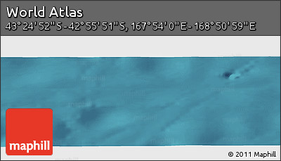Satellite Panoramic Map of the Area around 43° 10' 22" S, 168° 22' 30" E