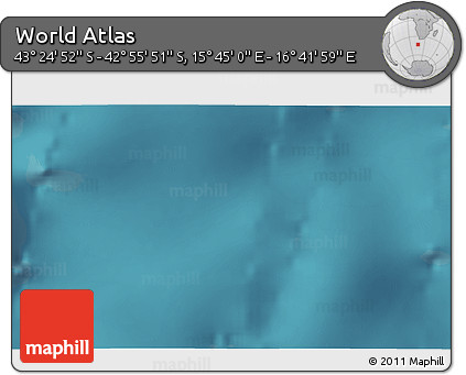 Satellite 3D Map of the Area around 43° 10' 22" S, 16° 13' 30" E