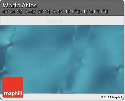 Satellite 3D Map of the Area around 43° 10' 22" S, 16° 13' 30" E