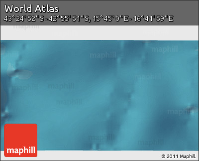 Satellite 3D Map of the Area around 43° 10' 22" S, 16° 13' 30" E