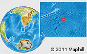 Physical Location Map of the area around 43° 10' 22" S, 16° 13' 30" E