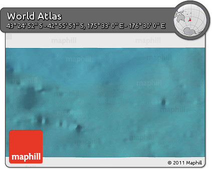 Satellite 3D Map of the Area around 43° 10' 22" S, 176° 1' 30" E