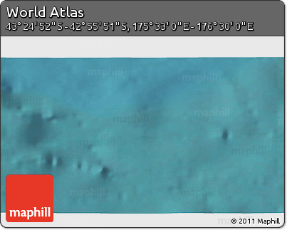 Satellite 3D Map of the Area around 43° 10' 22" S, 176° 1' 30" E