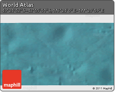 Satellite 3D Map of the Area around 43° 10' 22" S, 176° 52' 30" E