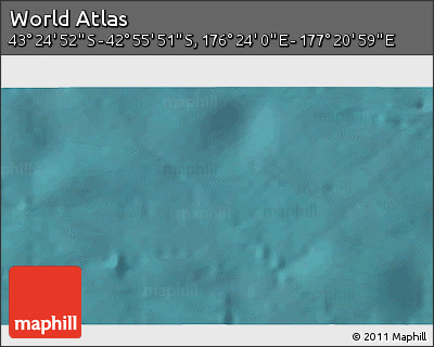 Satellite 3D Map of the Area around 43° 10' 22" S, 176° 52' 30" E