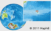 Physical Location Map of the area around 43° 10' 22" S, 176° 43' 29" W