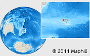 Shaded Relief Location Map of the area around 43° 10' 22" S, 176° 43' 29" W