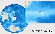 Shaded Relief Location Map of the area around 43° 10' 22" S, 177° 34' 29" W