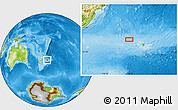Physical Location Map of the area around 43° 10' 22" S, 178° 25' 30" W