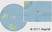 Savanna Style Location Map of the area around 43° 10' 22" S, 178° 25' 30" W, hill shading