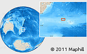 Shaded Relief Location Map of the area around 43° 10' 22" S, 178° 25' 30" W