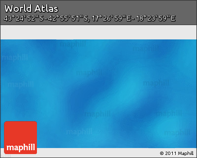 Physical 3D Map of the Area around 43° 10' 22" S, 17° 55' 29" E