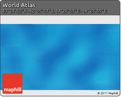 Physical 3D Map of the Area around 43° 10' 22" S, 17° 55' 29" E