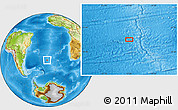 Physical Location Map of the area around 43° 10' 22" S, 17° 46' 29" W