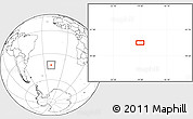 Blank Location Map of the area around 43° 10' 22" S, 19° 28' 30" W