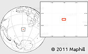 Blank Location Map of the area around 43° 10' 22" S, 1° 46' 29" E