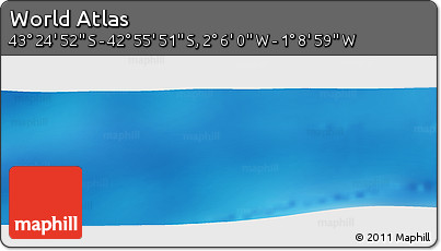 Physical Panoramic Map of the Area around 43° 10' 22" S, 1° 37' 30" W