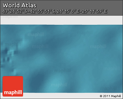 Satellite 3D Map of the Area around 43° 10' 22" S, 24° 43' 30" E