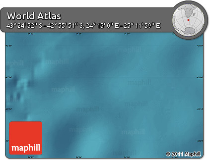 Satellite Map of the Area around 43° 10' 22" S, 24° 43' 30" E