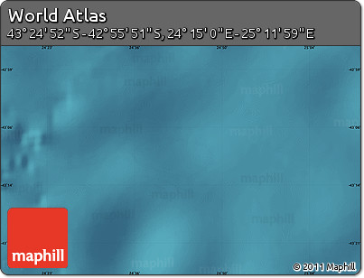 Satellite Map of the Area around 43° 10' 22" S, 24° 43' 30" E