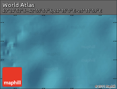 Satellite Map of the Area around 43° 10' 22" S, 24° 43' 30" E