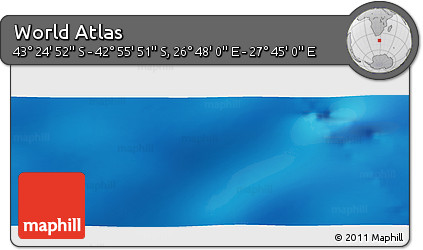 Physical Panoramic Map of the Area around 43° 10' 22" S, 27° 16' 29" E