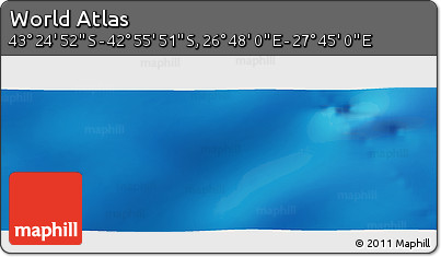 Physical Panoramic Map of the Area around 43° 10' 22" S, 27° 16' 29" E