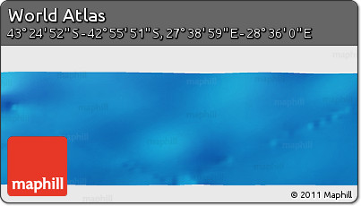 Physical Panoramic Map of the Area around 43° 10' 22" S, 28° 7' 30" E