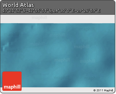 Satellite 3D Map of the Area around 43° 10' 22" S, 28° 58' 30" E