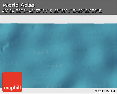 Satellite 3D Map of the Area around 43° 10' 22" S, 28° 58' 30" E