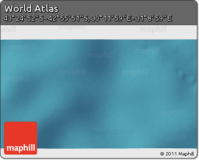 Satellite 3D Map of the Area around 43° 10' 22" S, 30° 40' 29" E