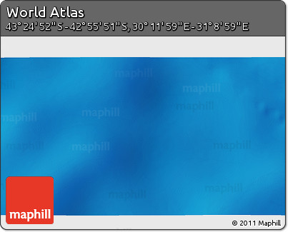Shaded Relief 3D Map of the Area around 43° 10' 22" S, 30° 40' 29" E