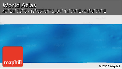 Physical Panoramic Map of the Area around 43° 10' 22" S, 30° 40' 29" E