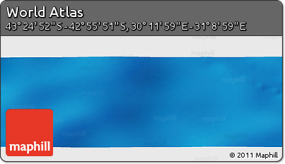 Physical Panoramic Map of the Area around 43° 10' 22" S, 30° 40' 29" E
