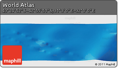 Physical Panoramic Map of the Area around 43° 10' 22" S, 31° 31' 29" E
