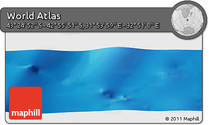 Physical Panoramic Map of the Area around 43° 10' 22" S, 32° 22' 30" E