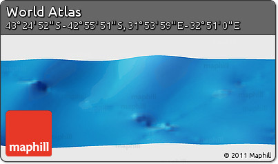 Physical Panoramic Map of the Area around 43° 10' 22" S, 32° 22' 30" E