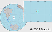 Gray Location Map of the area around 43° 10' 22" S, 32° 13' 30" W