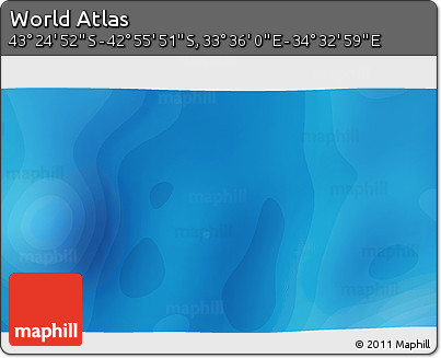 Political 3D Map of the Area around 43° 10' 22" S, 34° 4' 30" E